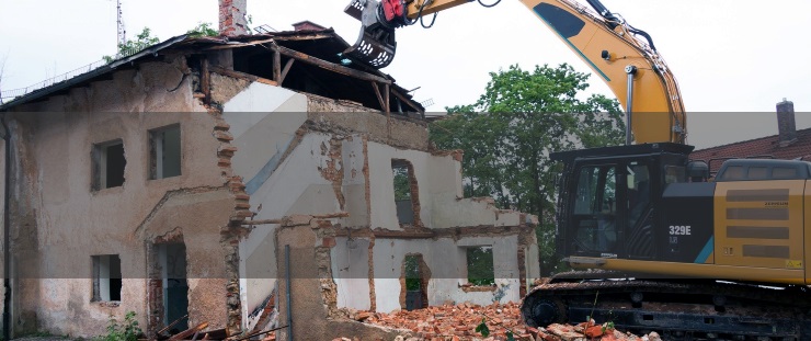 Banner demolice budov