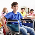 Student in a wheelchair
