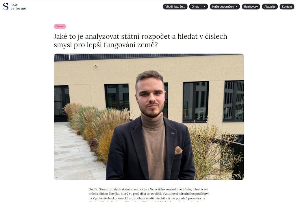 Článek/podcast - Stát ve formě